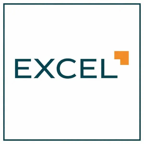 Newmark Commercial Realty logo with Excel text and orange square.