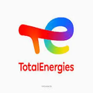 TotalEnergies logo with colorful 'T' and 'E' design for branding.