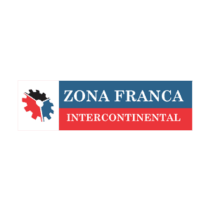 Zona Franca Intercontinental logo with gear and map design.